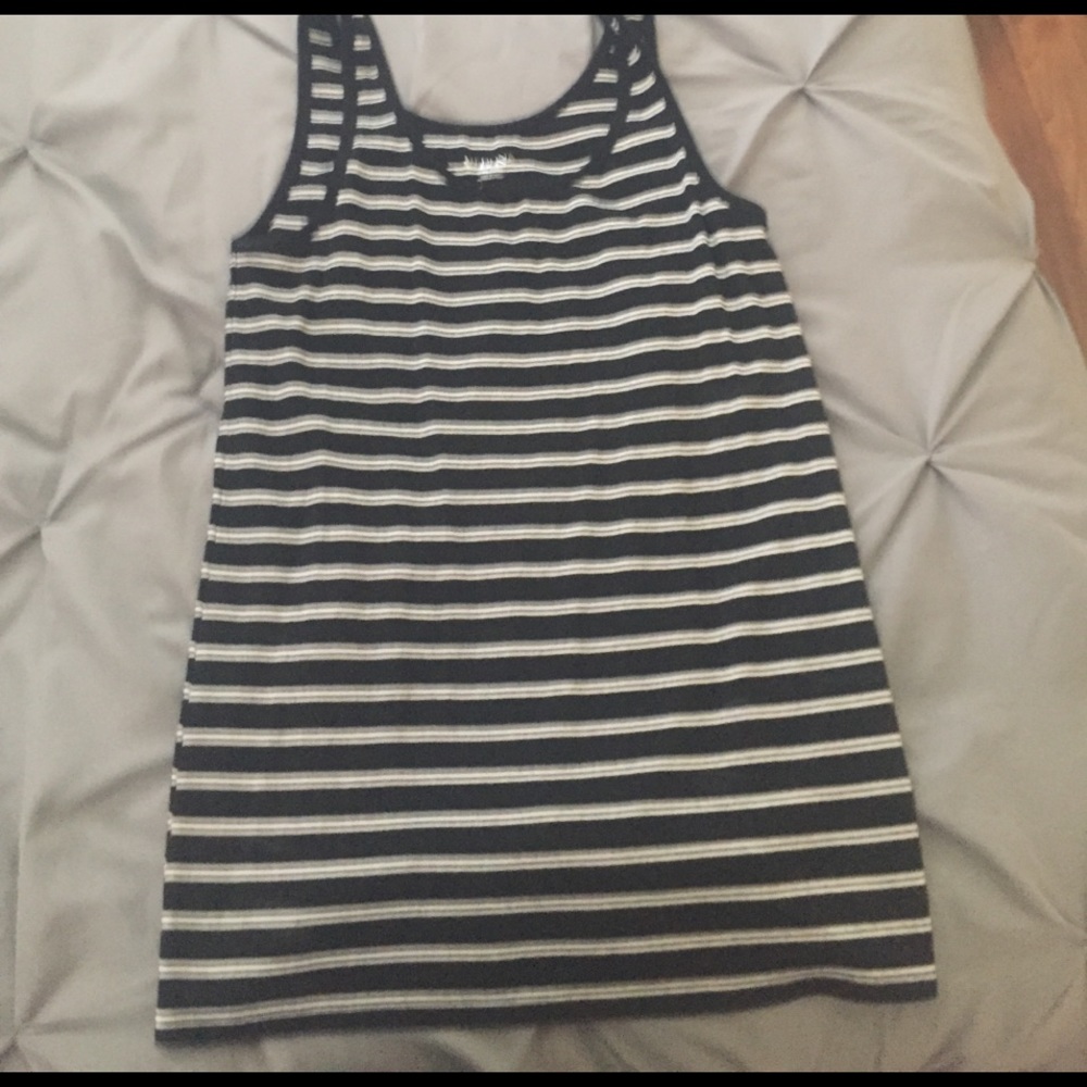 Black and white striped tank top