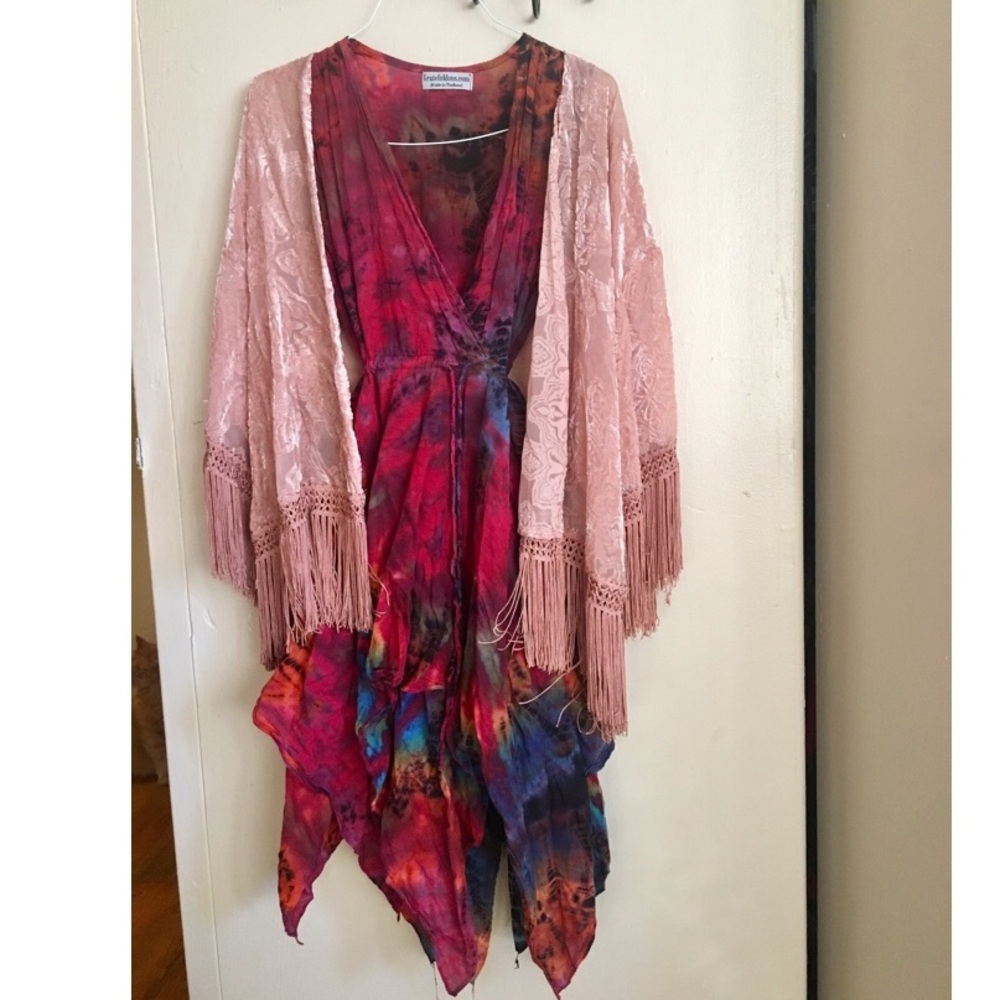 Free People style pink kimono by Forever21