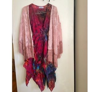 Free People style pink kimono by Forever21