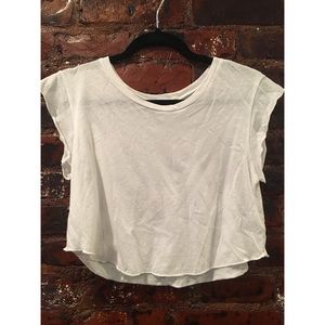 Necessary Clothing Flutter Sleeve Crop Tee