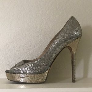 Jimmy Choo Luna Champagne Silver Wedding Shoes - image 1