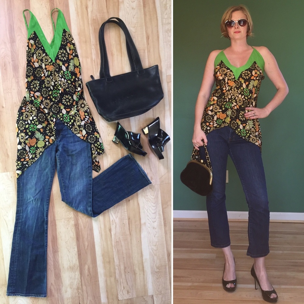 Urban Outfitters Kimchi & Blue Silk Tunic Top M/L