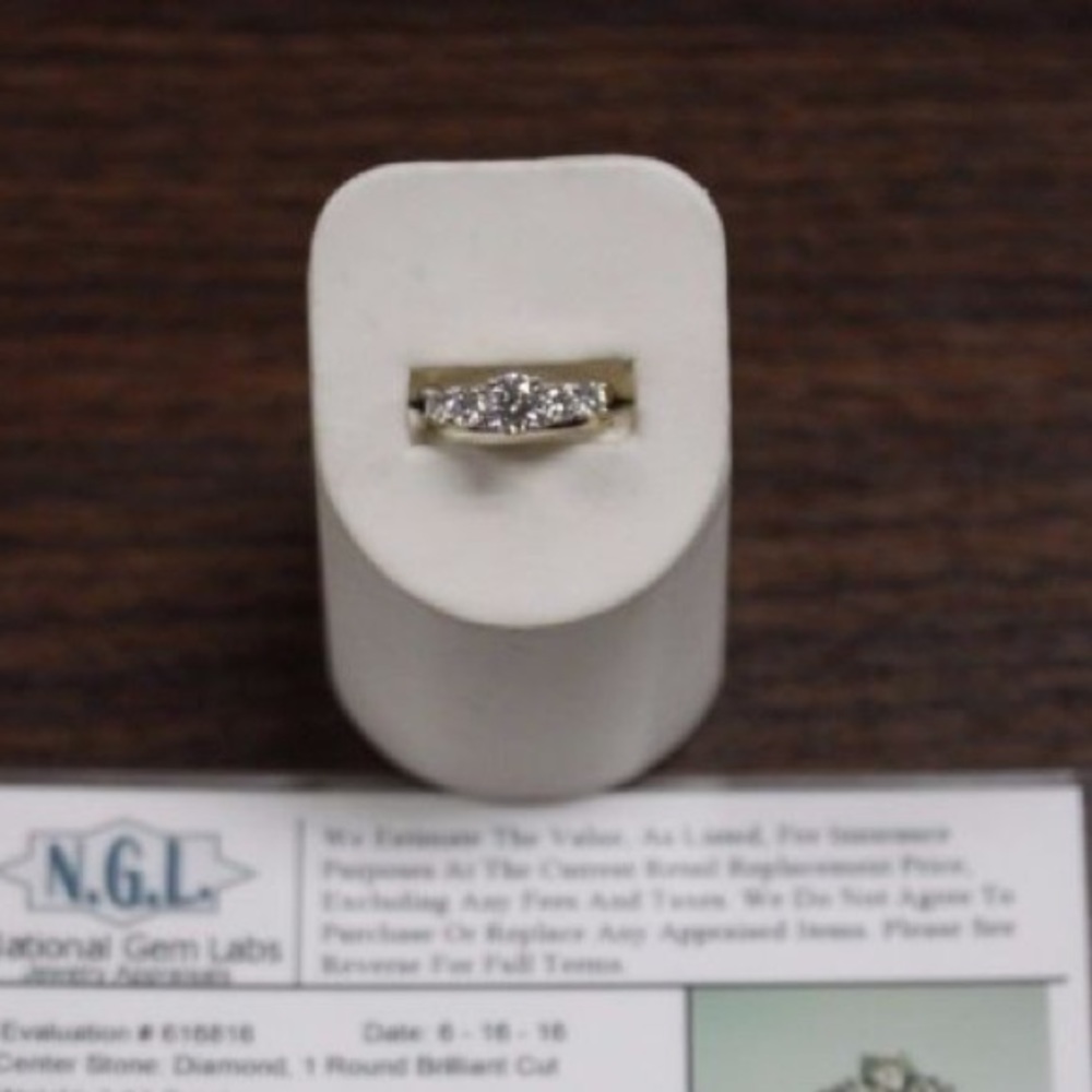 1.14 CT Round Diamond 14K Yellow Gold Wedding Ring