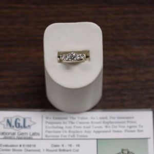 1.14 CT Round Diamond 14K Yellow Gold Wedding Ring