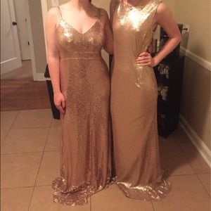 Gold sequin maxi dress