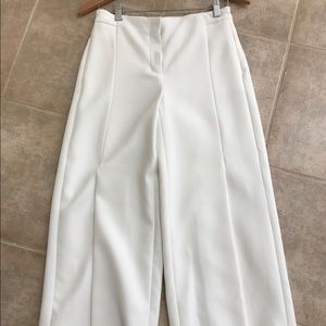 WHBM ecru (white) wide leg cropped pants