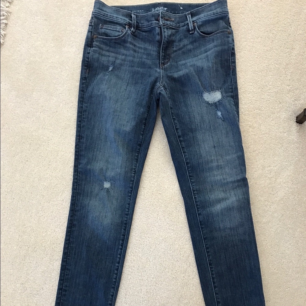 Loft jeans, modern fit, lightly distressed