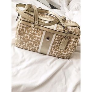 Gold Coach bag