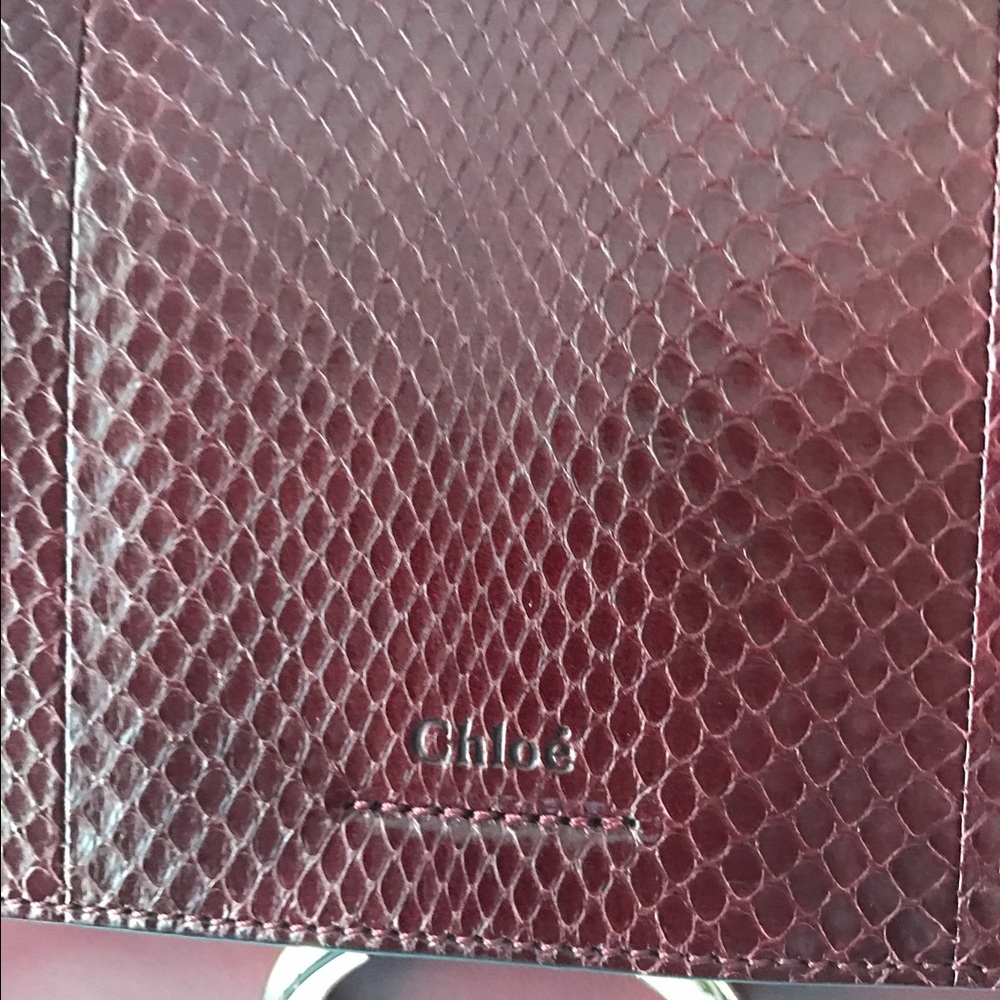 Chloe Faye snakeskin and leather shoulder bag - Picture 3 of 4