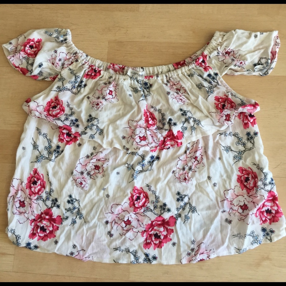 Floral off the shoulder top