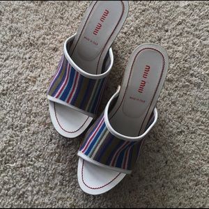 Miu Miu by Prada multi  color wedges 6.5 37