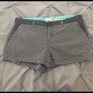 Black and white square polka dot shorts