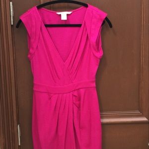 DVF Fuchsia Wool Dress -Size 6