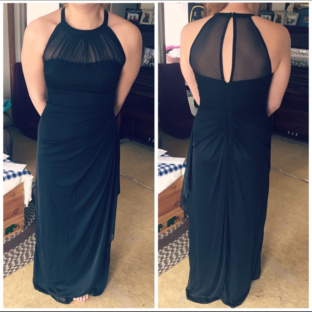 Black David's Bridal prom dress