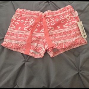 Pink and white Aztec shorts