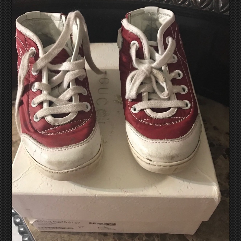Authentic Gucci tennis shoes for boys