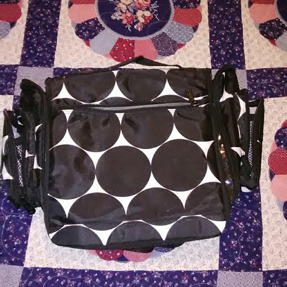 Zip up travel toiletry bag