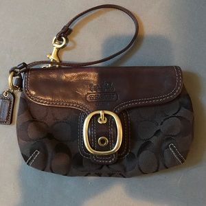 Dark Brown Coach Wristlet