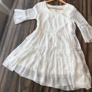 Bohemian white mini-dress