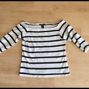 Striped Bardot top