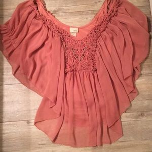 Salmon colored blouse