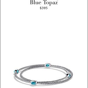David Yurman Classic Bangles with Blue Topaz