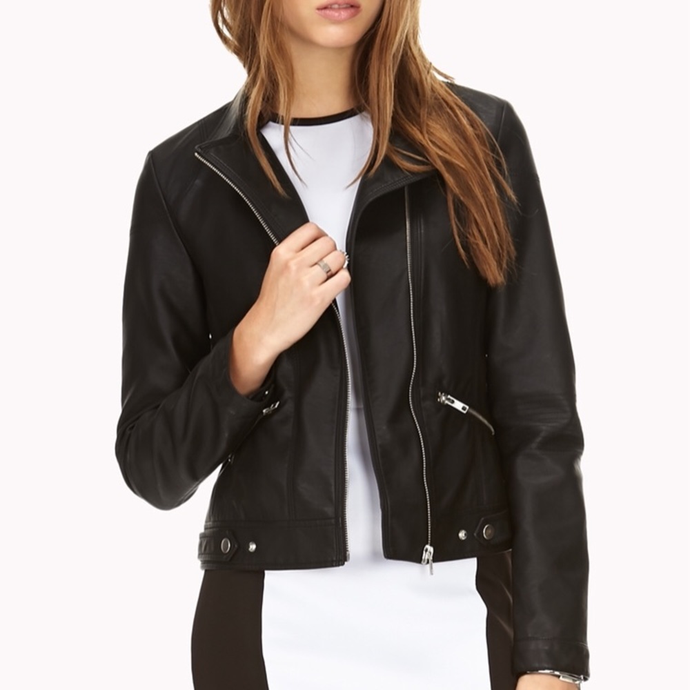 SOLD!!! NEW Black leather jacket