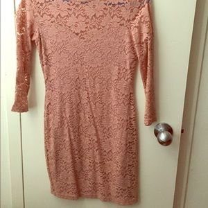 Short fitted lace dress