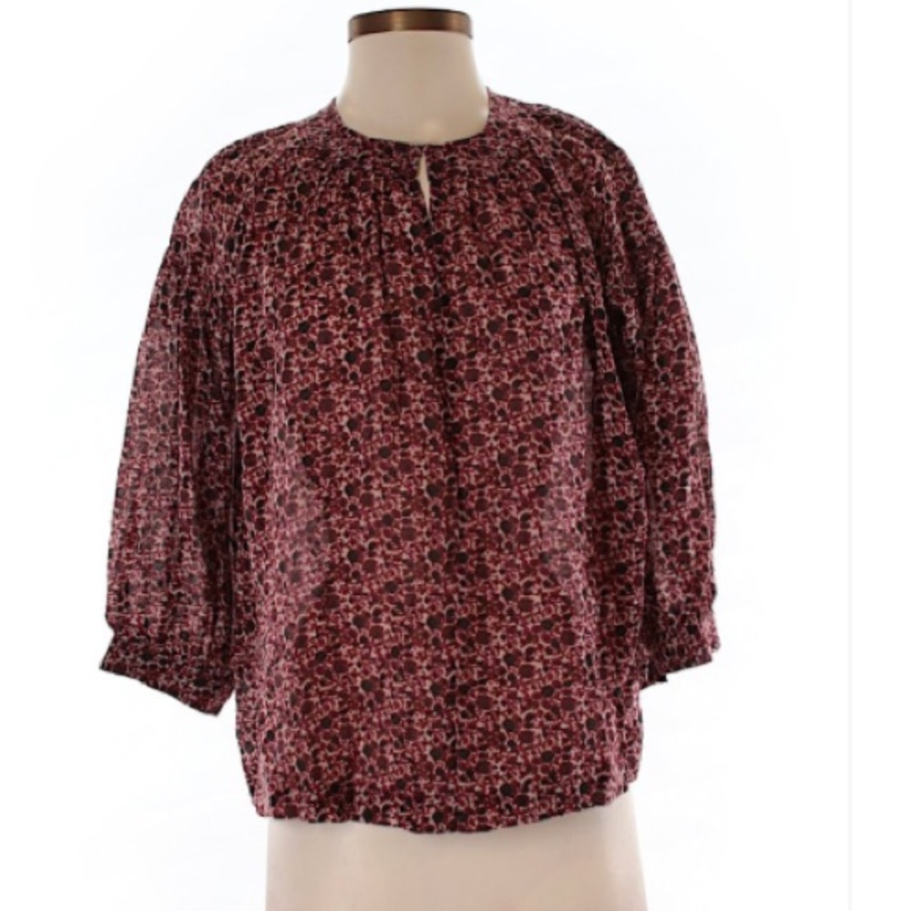 Madewell 3/4 sleeve floral blouse