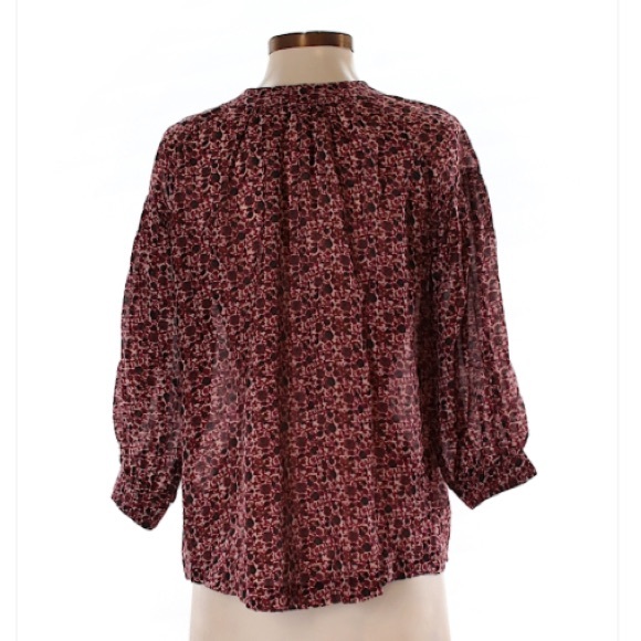 Madewell 3/4 sleeve floral blouse - Picture 2 of 3