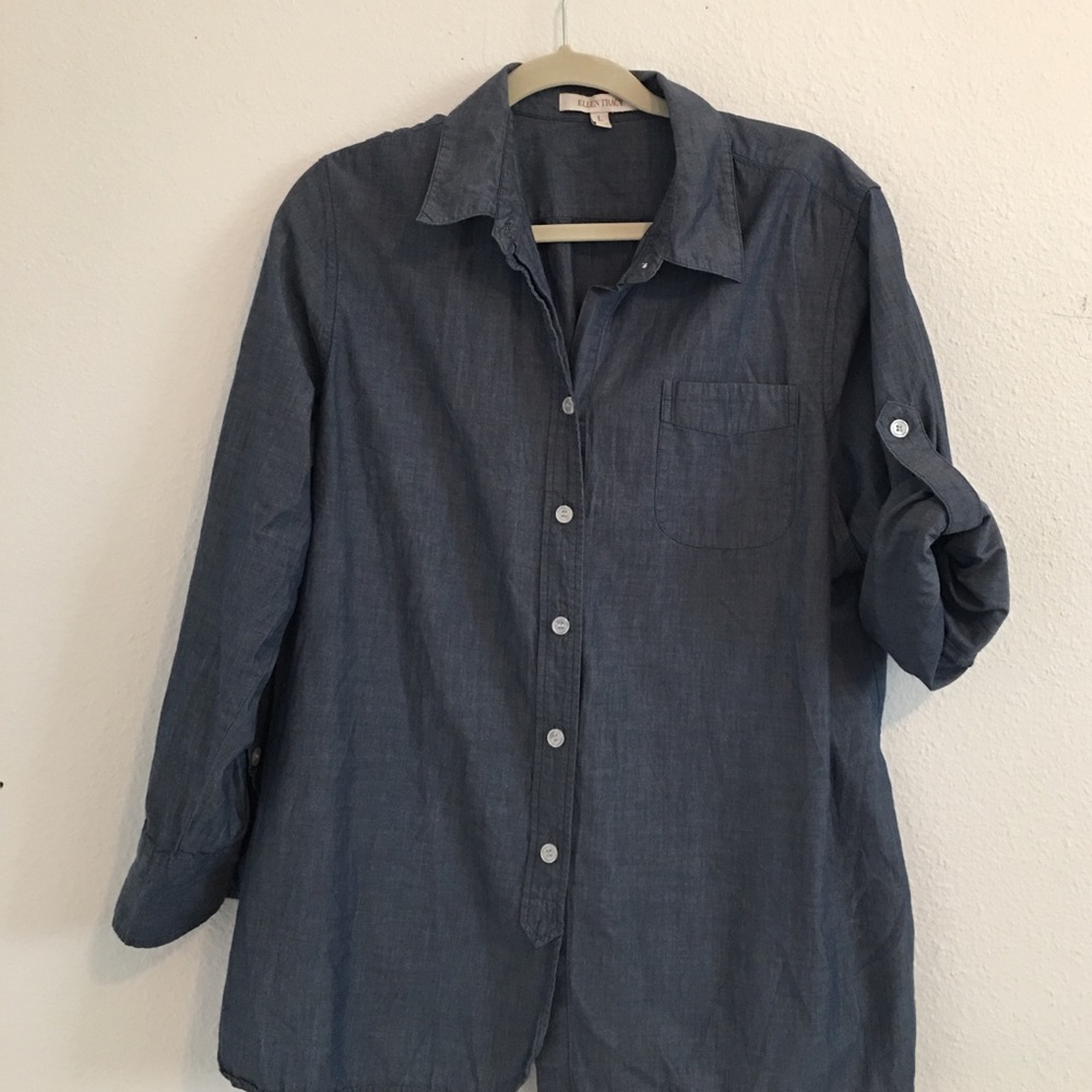 Ellen Tracy Lightweight Jean Button down shirt