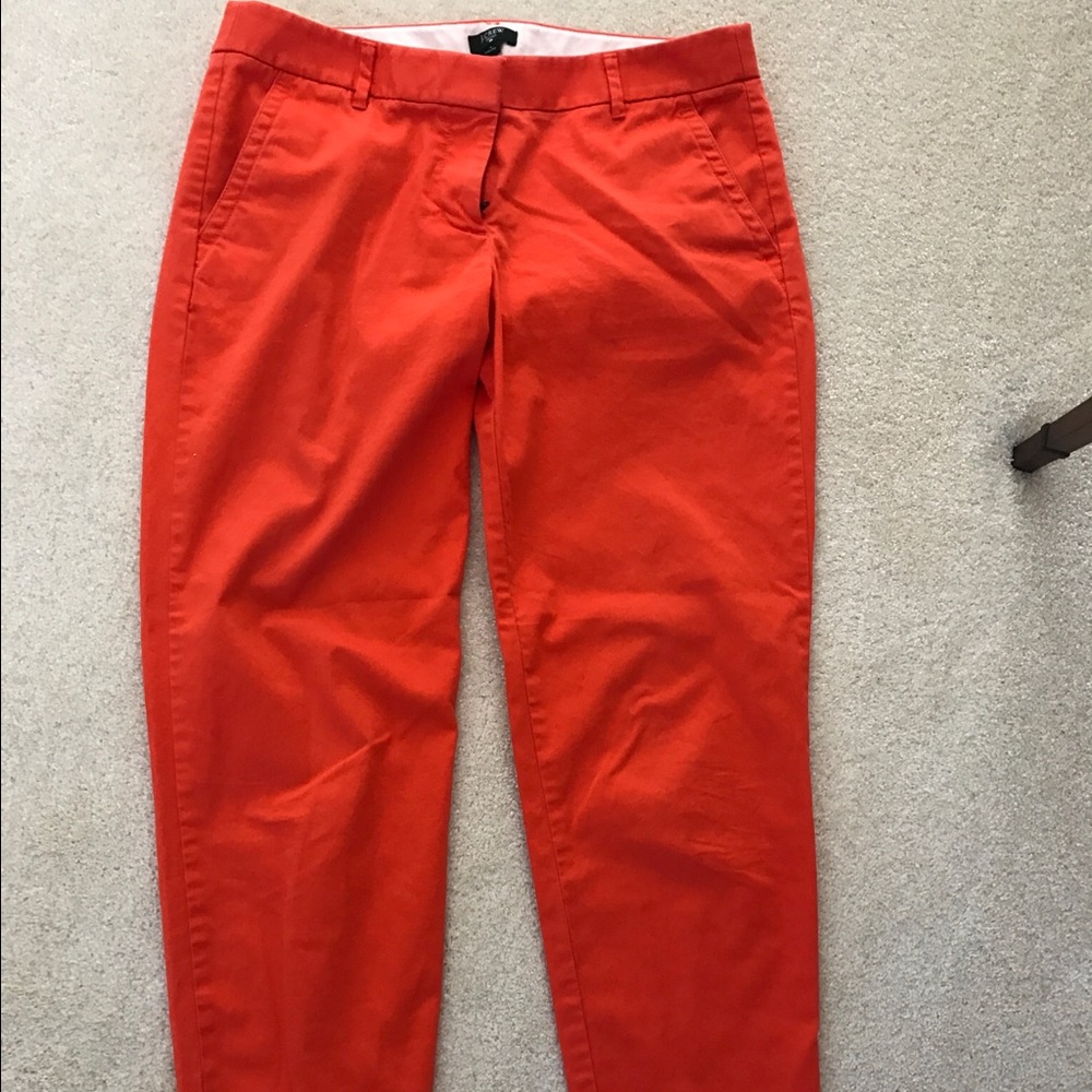 J. Crew capri pants, orange