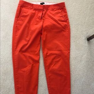 J. Crew capri pants, orange