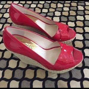 Michael Kors red wedges