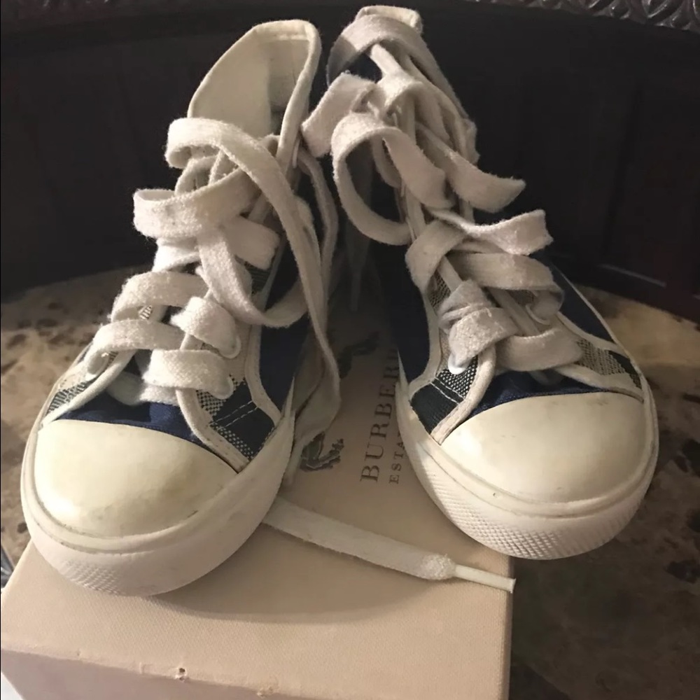 Authentic Burberry tennis shoes for boys
