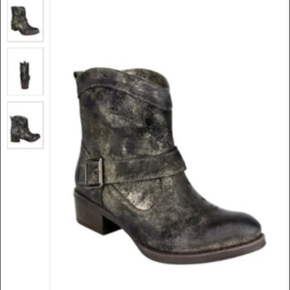 NAUGHTY MONKEY metallic leather ankle boots