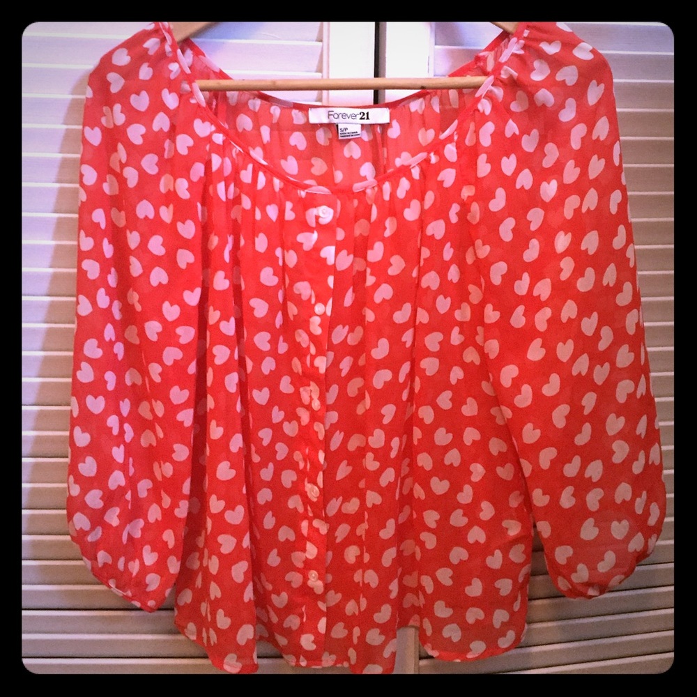 Adorable heart blouse from Forever 21