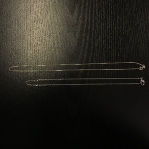 18in and 16in Silver Necklace Chain