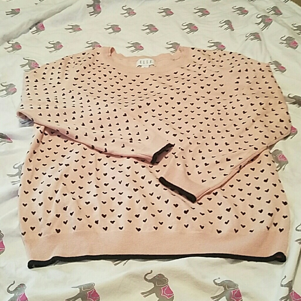 Heart printed sweater