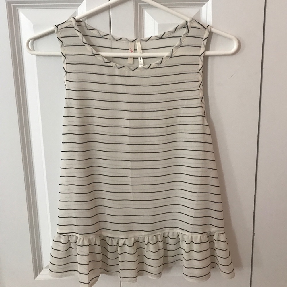 Striped peplum shirt