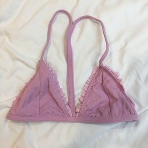 Pacsun Purple Ruffle Swim Bikini Top