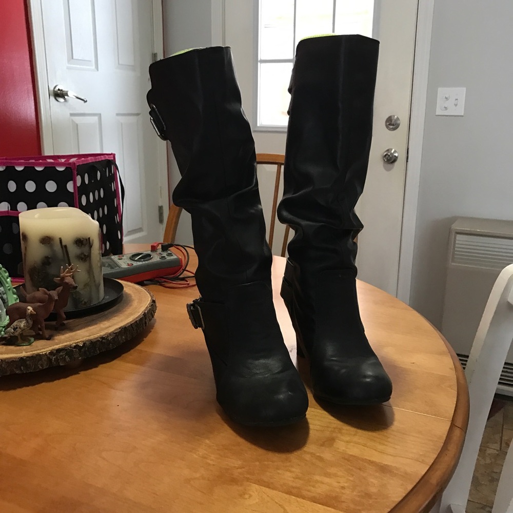 Target Women's Black Heeled Boots!