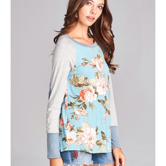 🌸🆕 Floral Jersey Knit Top - Picture 4 of 8