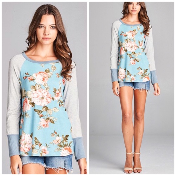 🌸🆕 Floral Jersey Knit Top - Picture 5 of 8