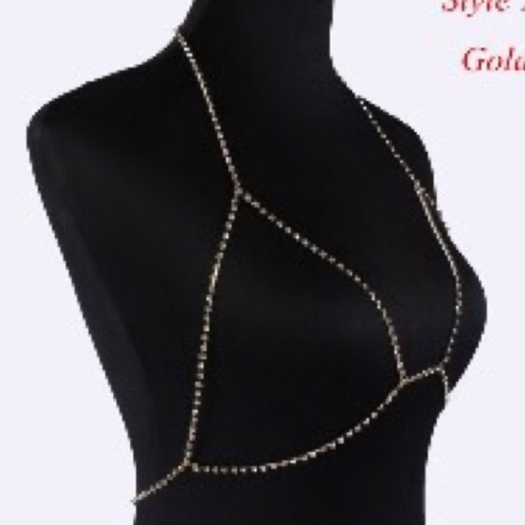 Sliver Rhinestone Body Chain - Picture 3 of 3