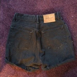 Black Calvin Klein jean shorts