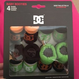 Baby boy DC booties socks size 0-6 month