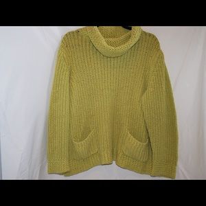 Chico's Green Cowl-Neck Sweater