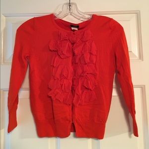 🌻🌻J. Crew reddish orange wool cardigan
