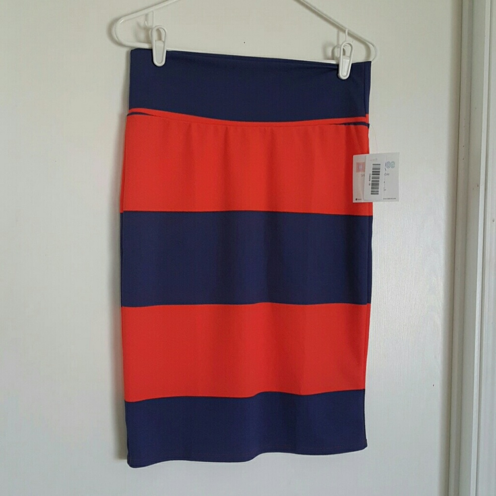 Orange Blue Stripe Medium Cassie Lularoe